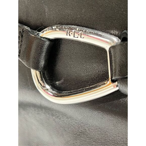 Like New RL Ralph Lauren Laletta Black Leather Italian High Heel Ankle Booties - Picture 8 of 8